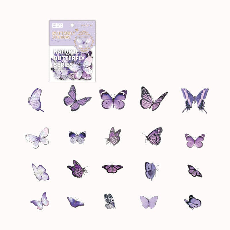 Romantic Butterfly Stickers - Halluclnation - 40 Pcs