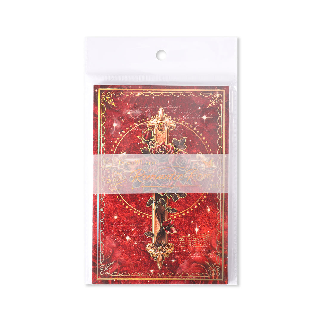 Rose Scrapbook Paper - 18 Sheets