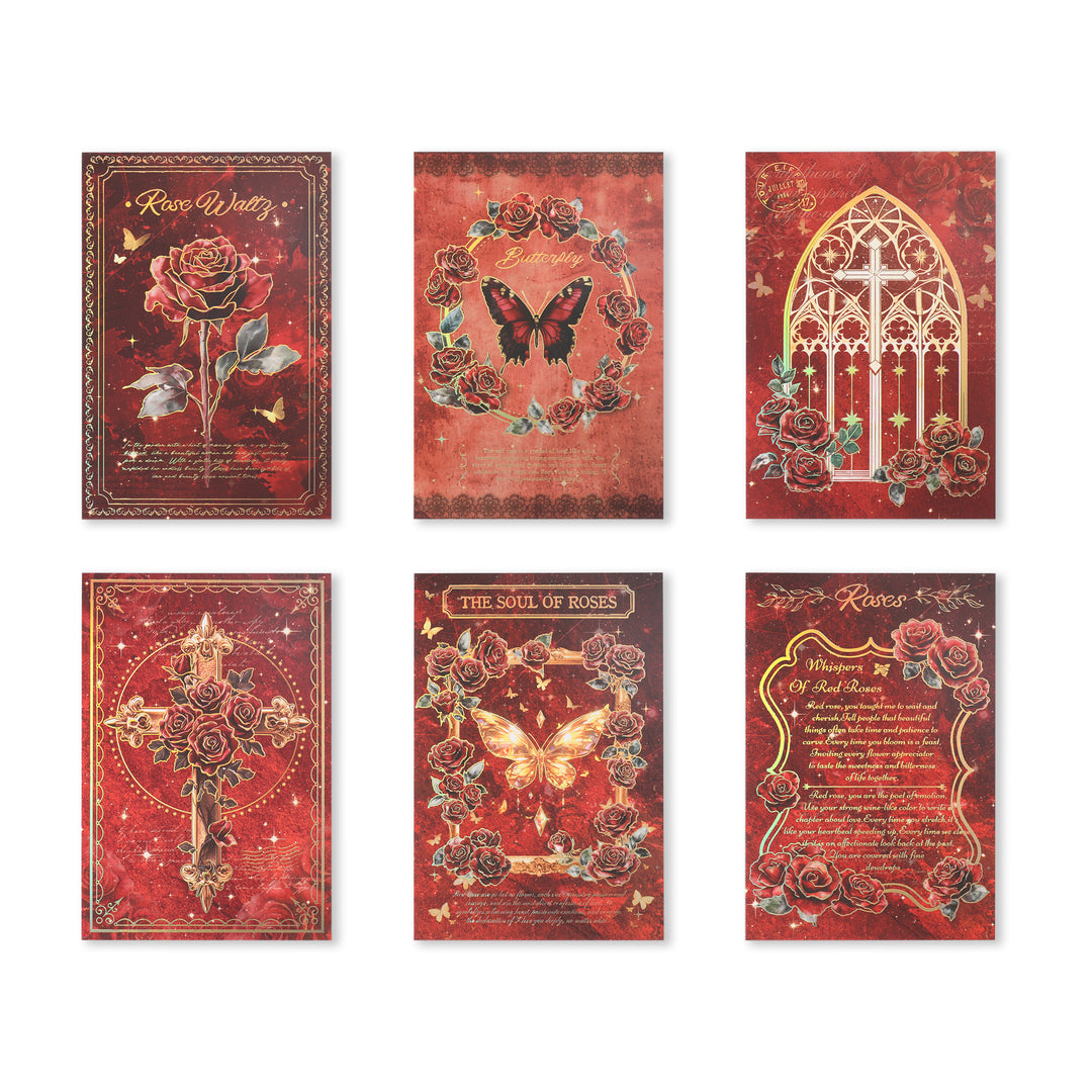 Rose Scrapbook Paper - 18 Sheets
