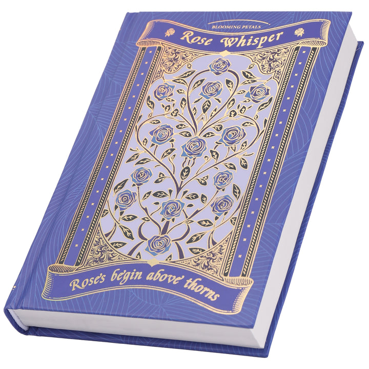 Rose Whisper Lined Notebook - Blue