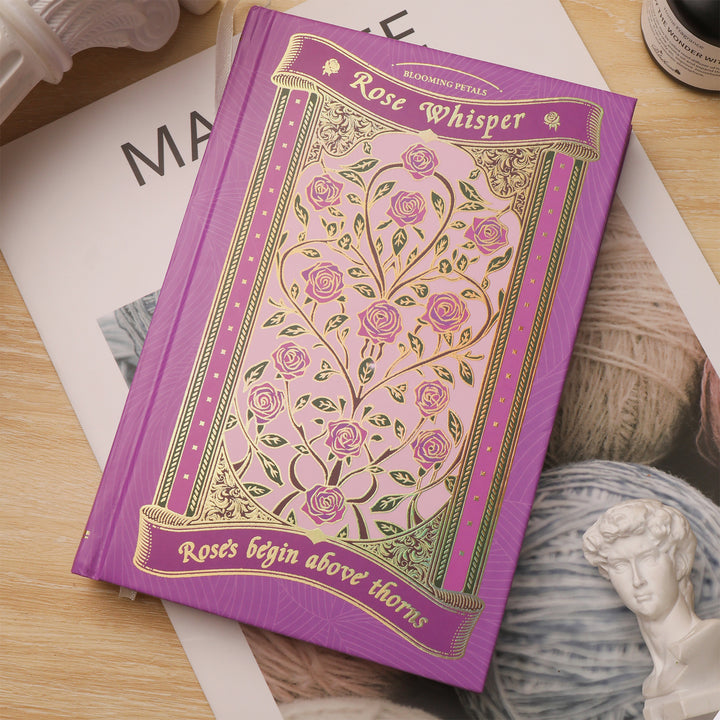 Rose Whisper Lined Notebook - Light Purple