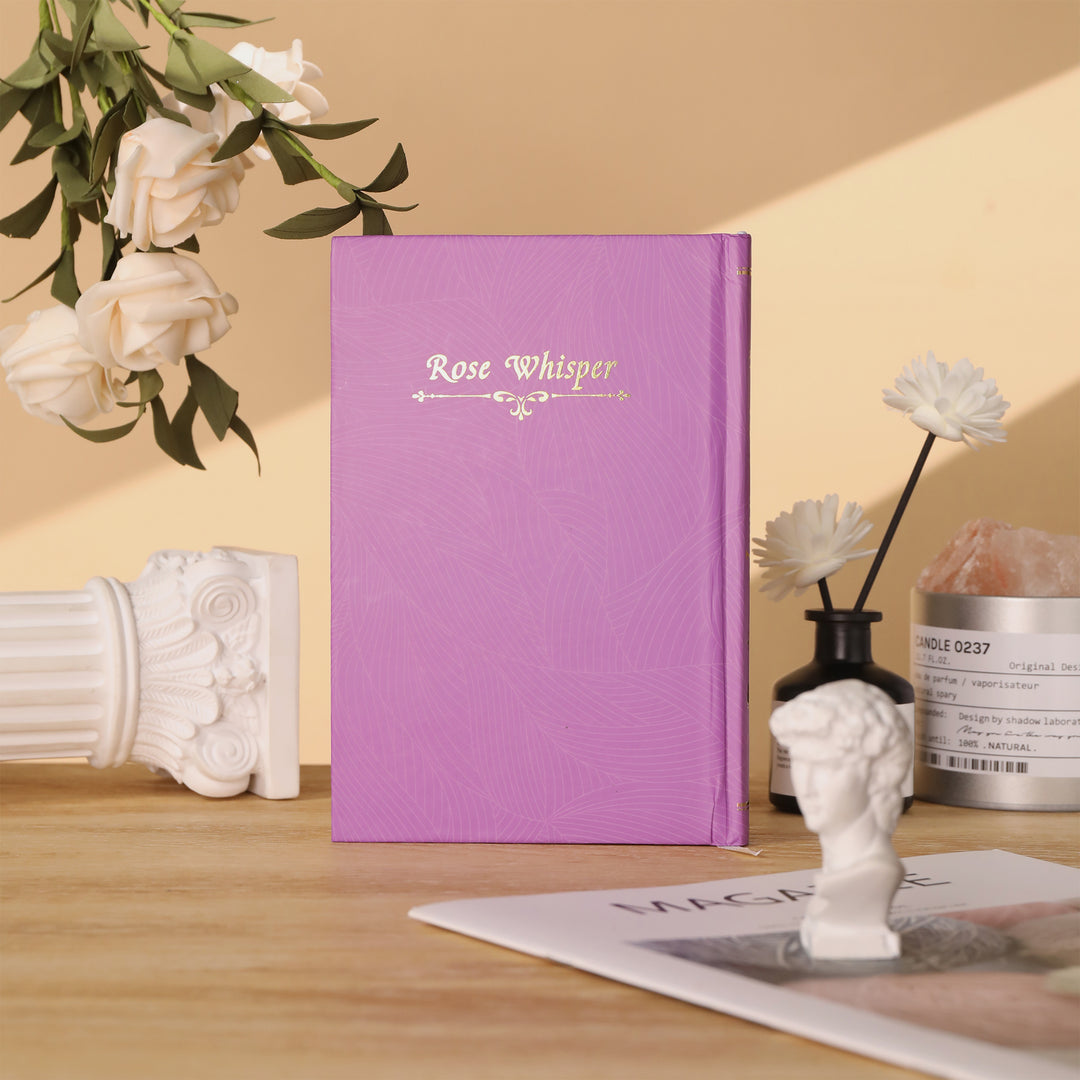 Rose Whisper Lined Notebook - Light Purple