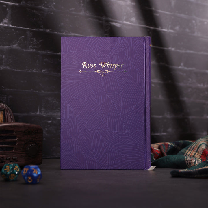 Rose Whisper Lined Notebook - Purple