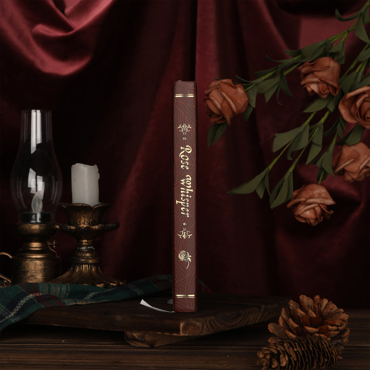Rose Whisper Lined Notebook - Red
