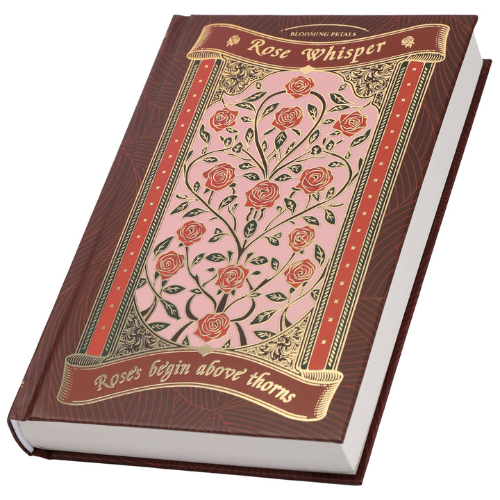 Rose Whisper Lined Notebook - Red