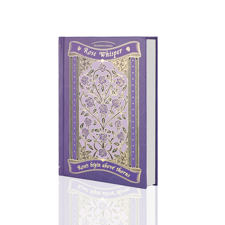 Rose Whisper Lined Notebook - Purple