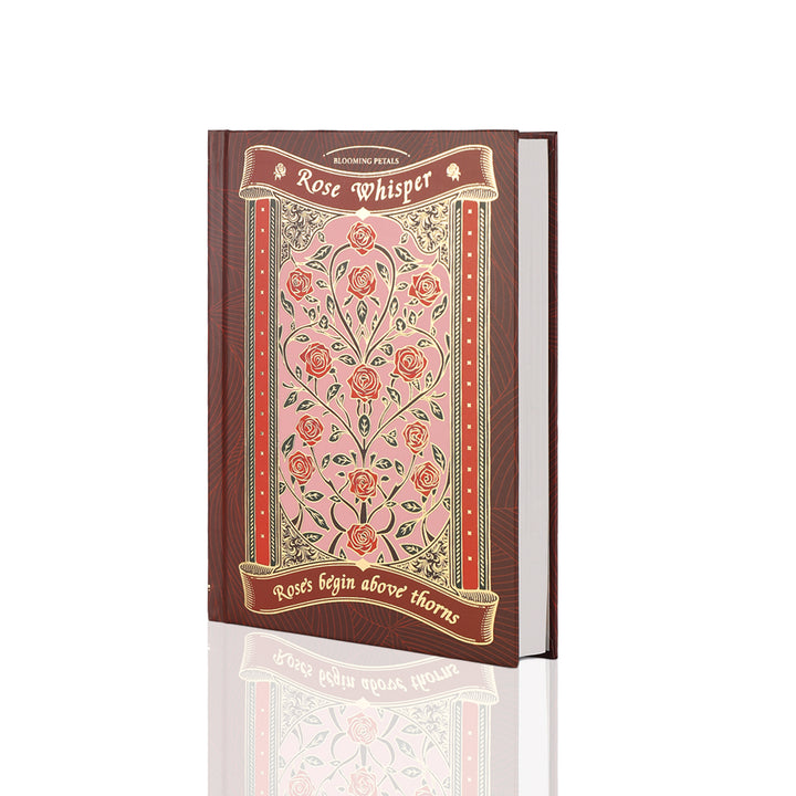 Rose Whisper Lined Notebook - Red