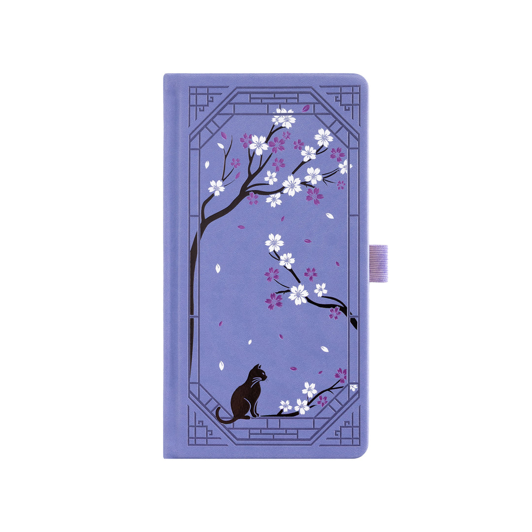 Sakura &amp; Cat Travelers Notebook - Deep Purple