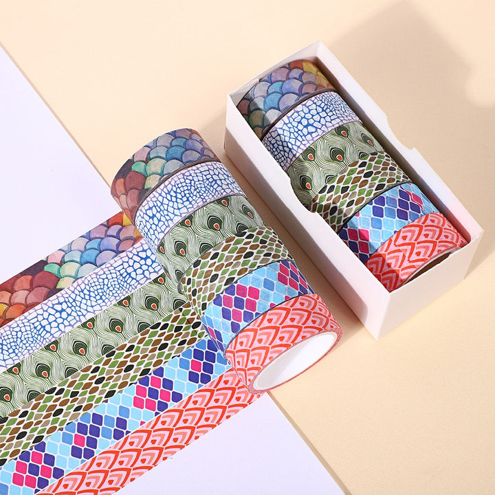 Scale & Feather Fantasy Washi Tape - Set of 6