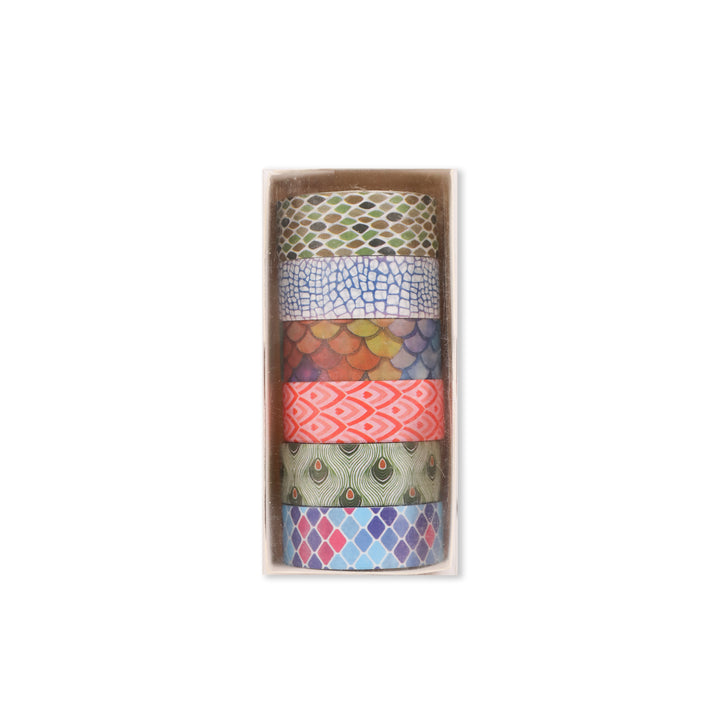 Scale & Feather Fantasy Washi Tape - Set of 6