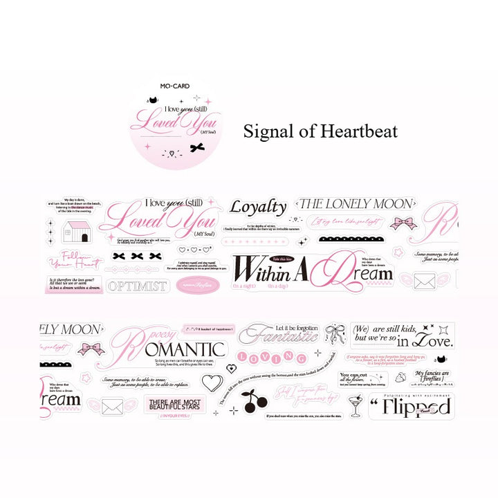 Sentence Glitter Die-Cut PET Tape