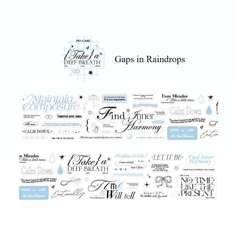 Sentence Glitter Die-Cut PET Tape