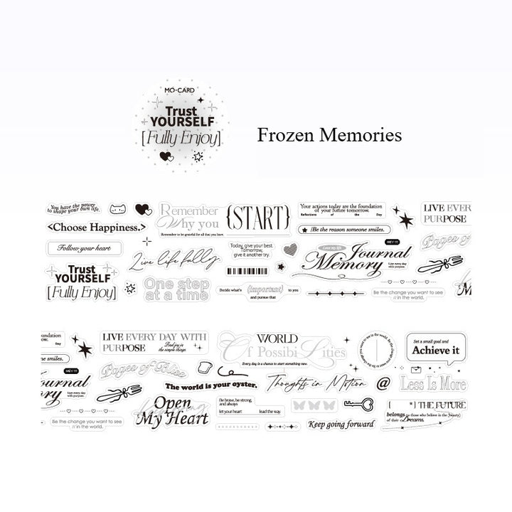 Sentence Glitter Die-Cut PET Tape