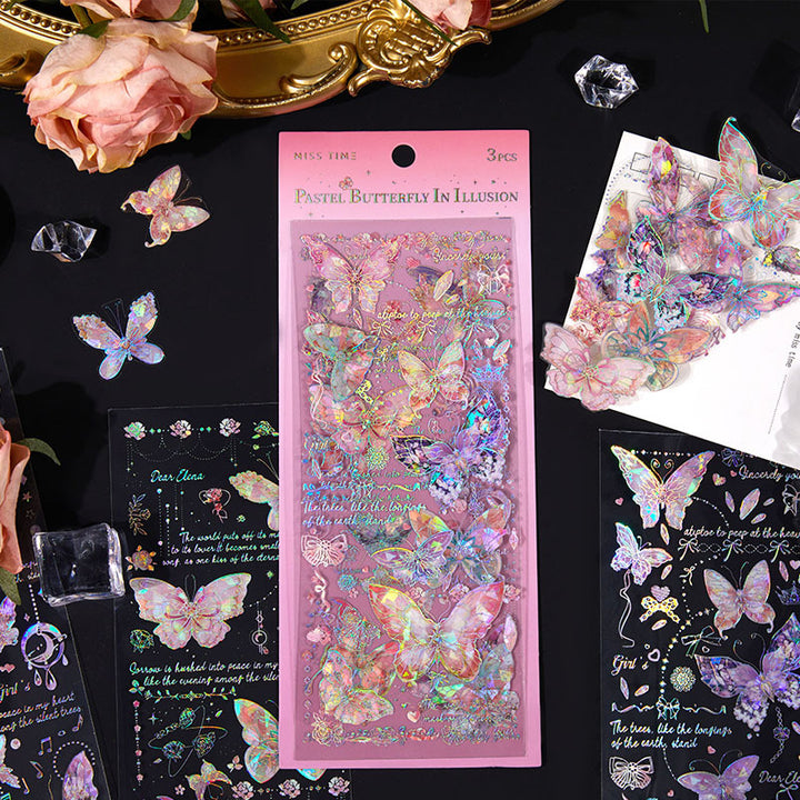 Shell-Glow Butterfly Stickers