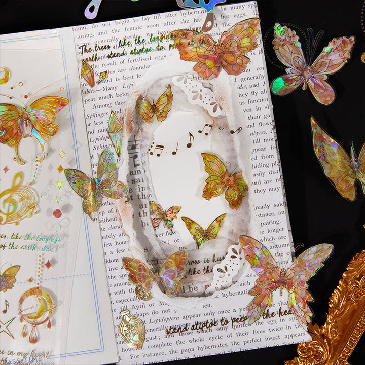 Shell-Glow Butterfly Stickers