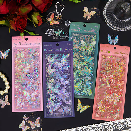 Shell-Glow Butterfly Stickers