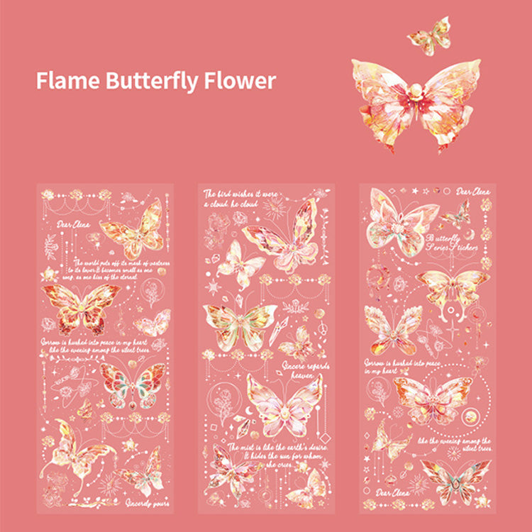 Shell-Glow Butterfly Stickers