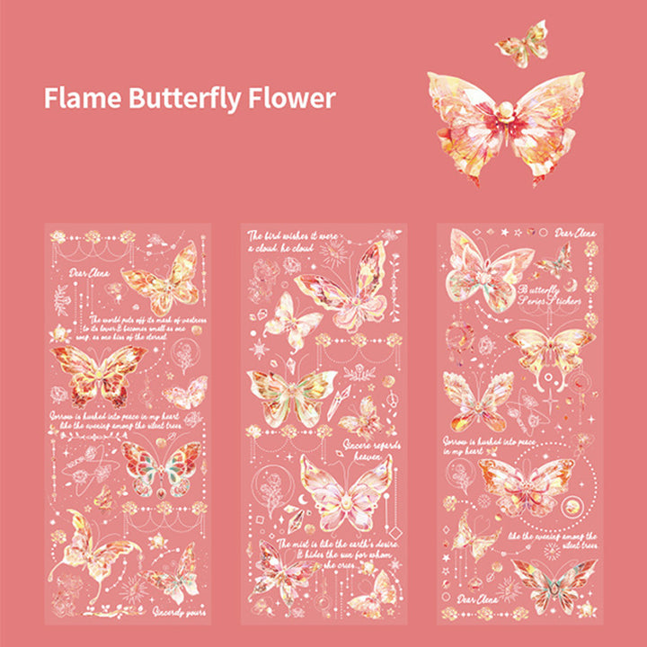 Shell-Glow Butterfly Stickers