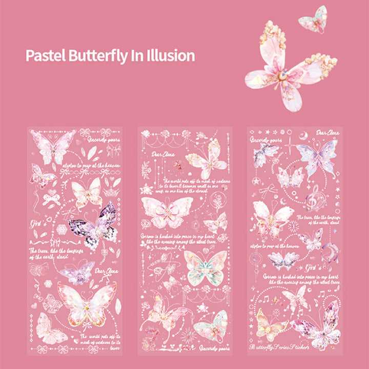 Shell-Glow Butterfly Stickers
