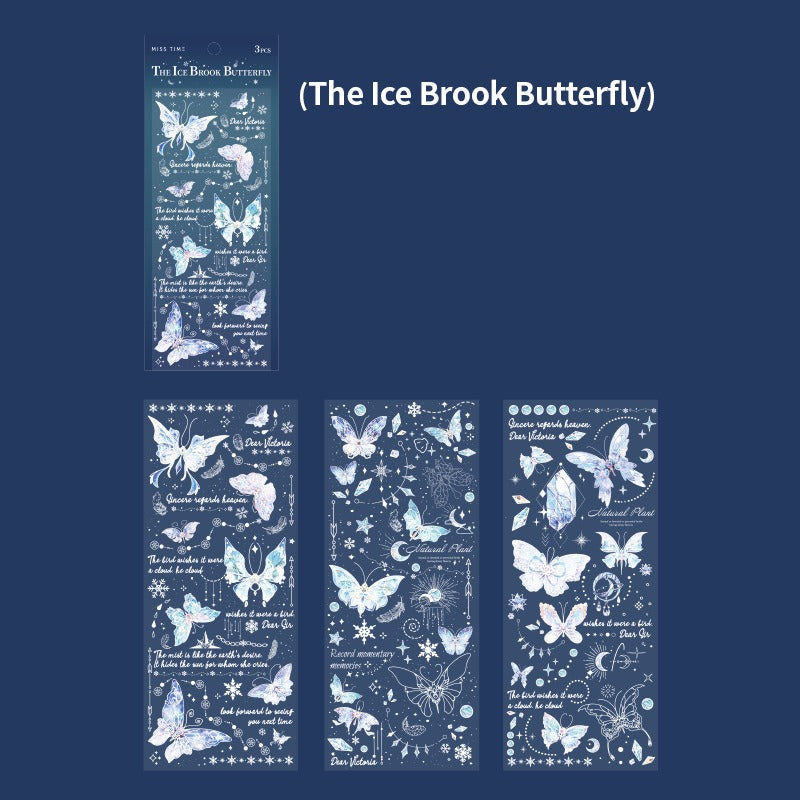 Shell-Glow Butterfly Stickers