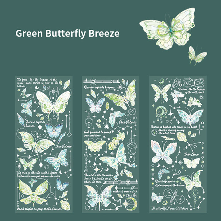 Shell-Glow Butterfly Stickers