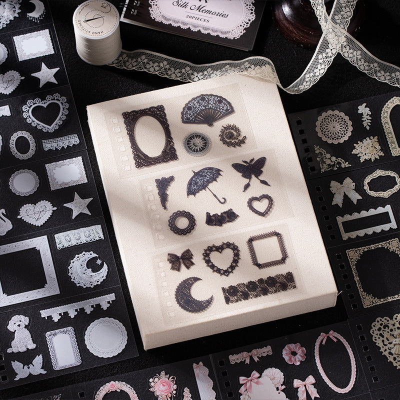 Vintage Lace Frame PET Sticker Book