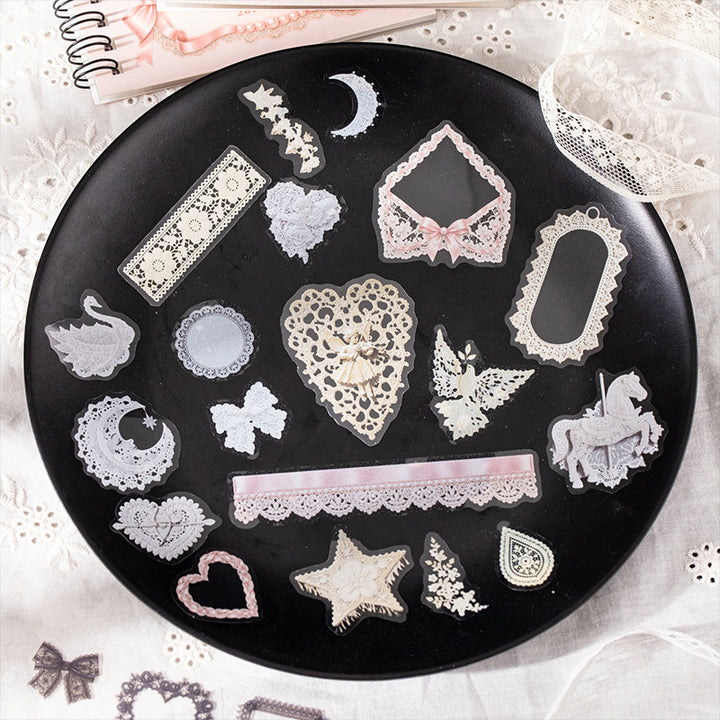 Vintage Lace Frame PET Sticker Book