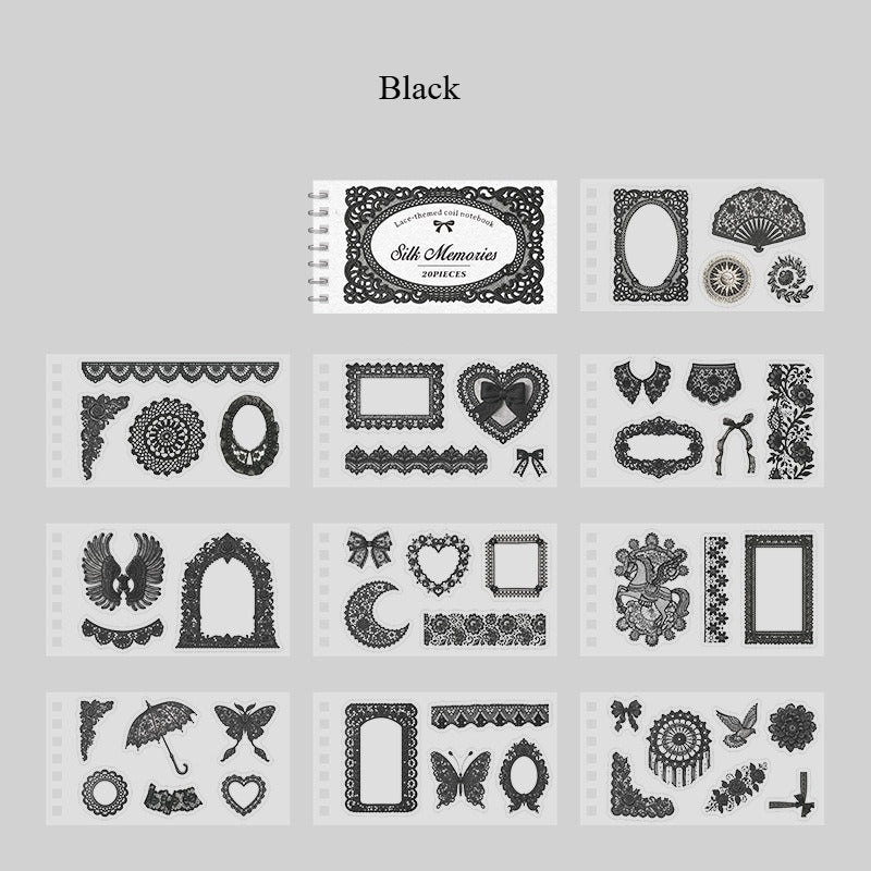 Vintage Lace Frame PET Sticker Book