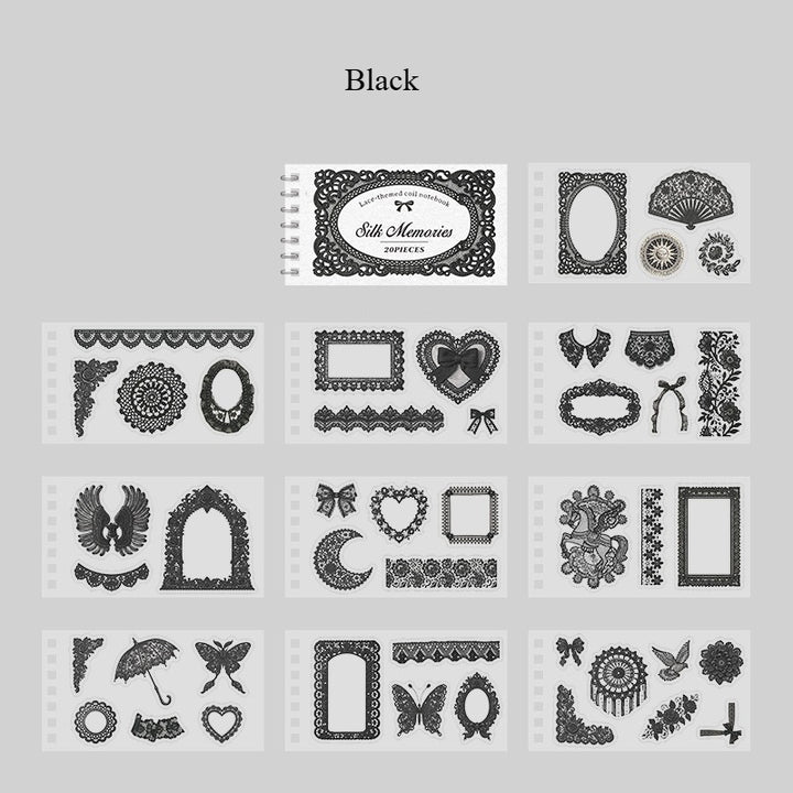 Vintage Lace Frame PET Sticker Book