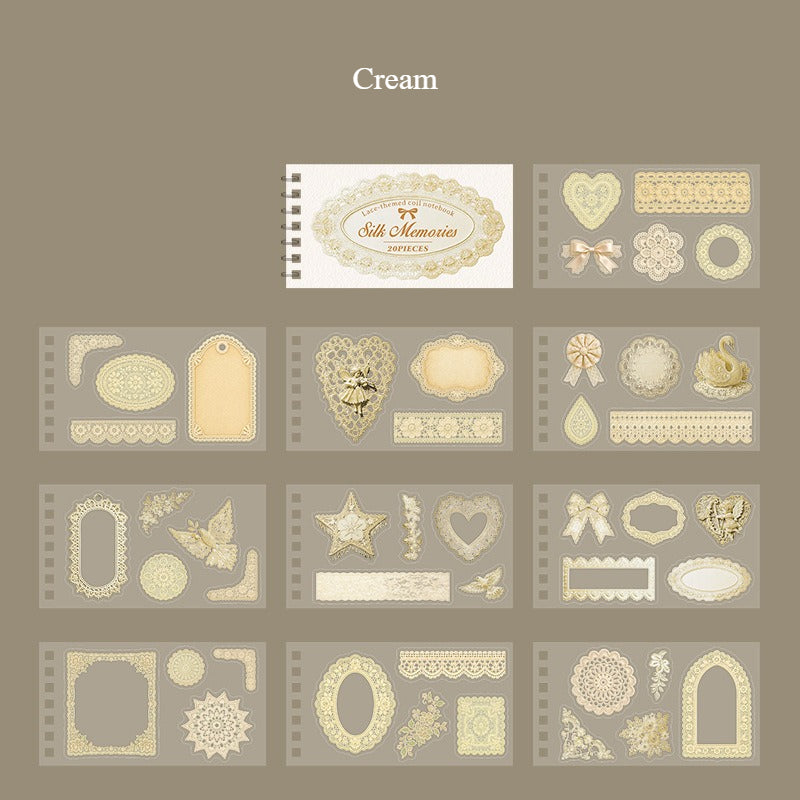 Vintage Lace Frame PET Sticker Book