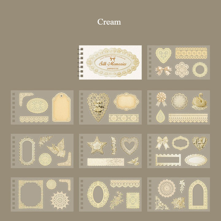 Vintage Lace Frame PET Sticker Book