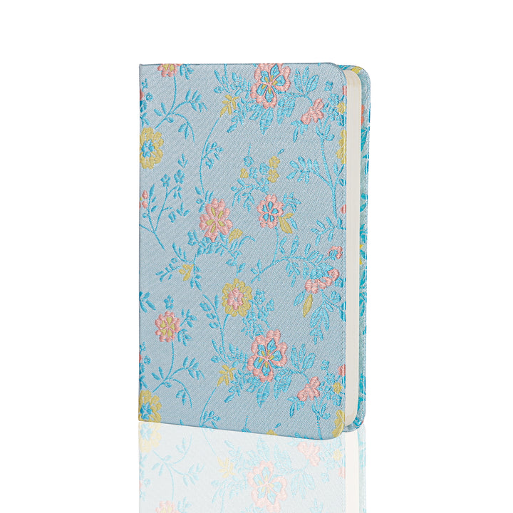 Song Brocade Lined & Blank Notebook - A6 - Blue