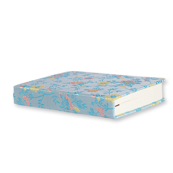 Song Brocade Lined & Blank Notebook - A6 - Blue