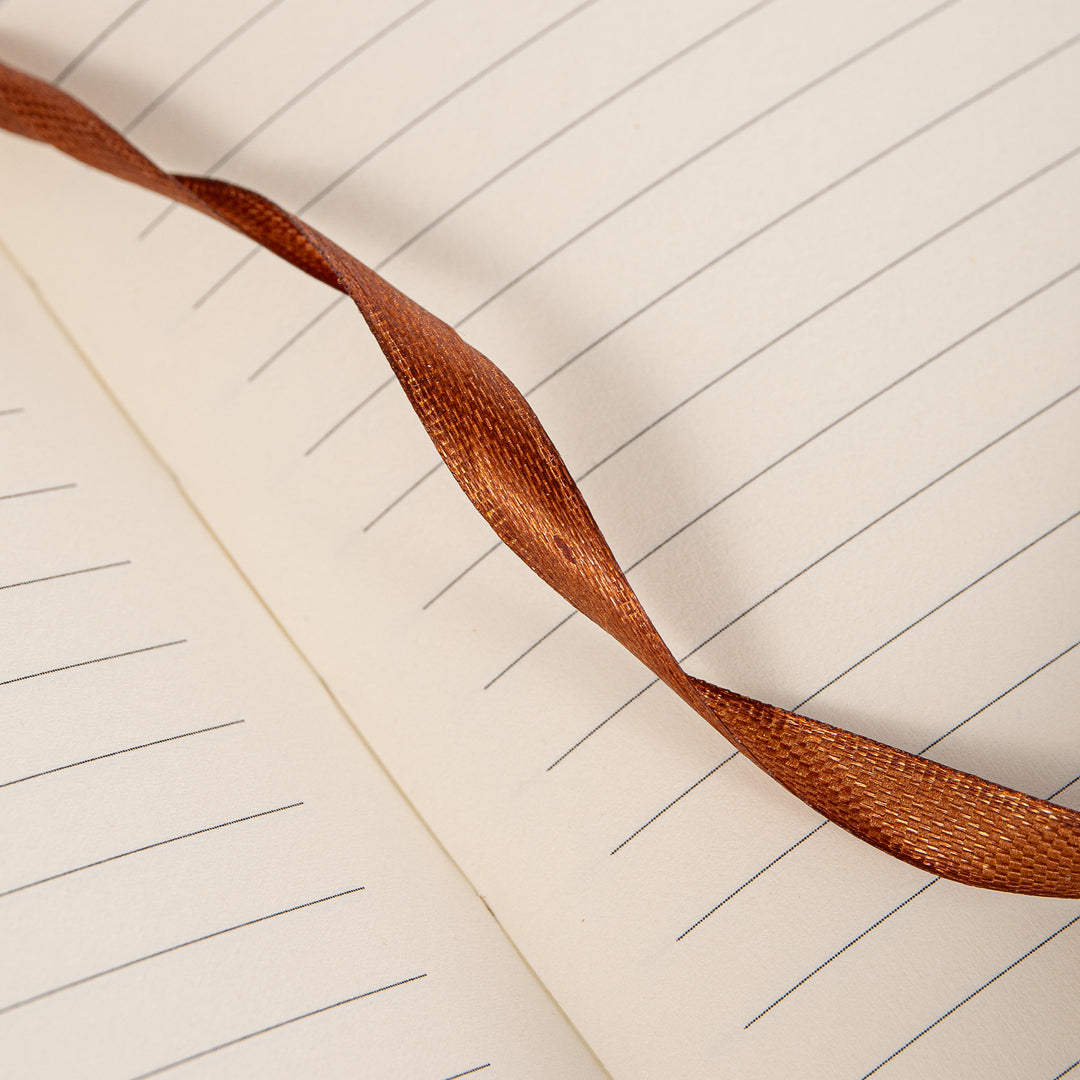 Song Brocade Lined & Blank Notebook - A6 - Beige