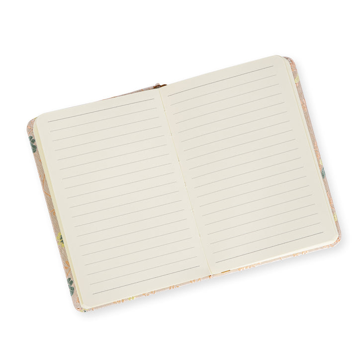 Song Brocade Lined & Blank Notebook - A6 - Beige