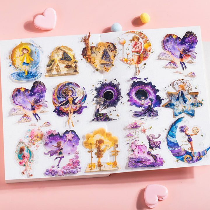 Dreamy Whimsical Girl PET Stickers