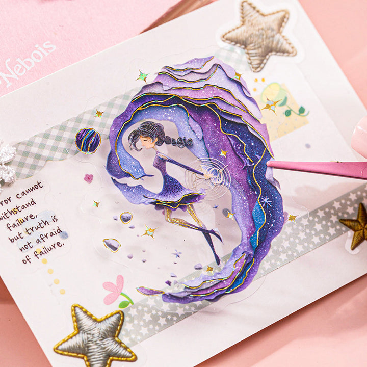 Dreamy Whimsical Girl PET Stickers