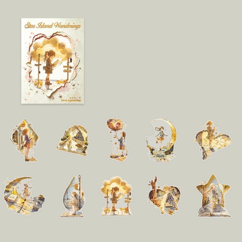 Dreamy Whimsical Girl PET Stickers