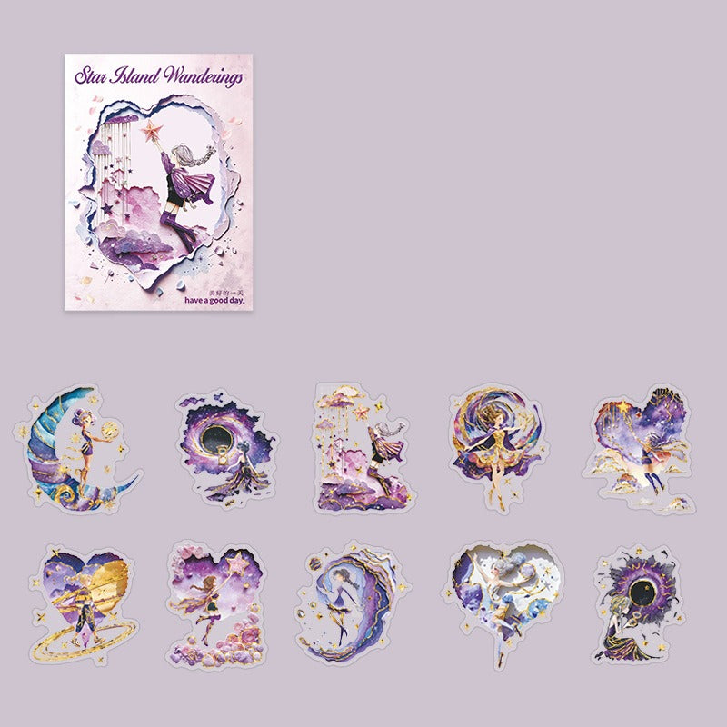 Dreamy Whimsical Girl PET Stickers