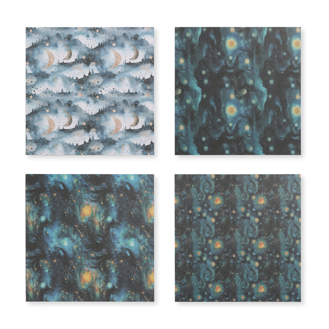 Starry Sky Scrapbook Paper - Blue - 12 Sheets