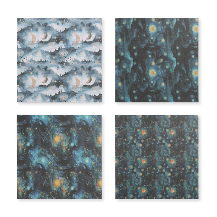 Starry Sky Scrapbook Paper - Blue - 12 Sheets