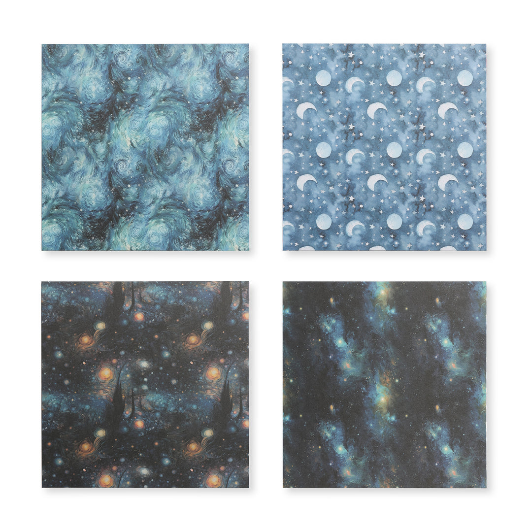 Starry Sky Scrapbook Paper - Blue - 12 Sheets