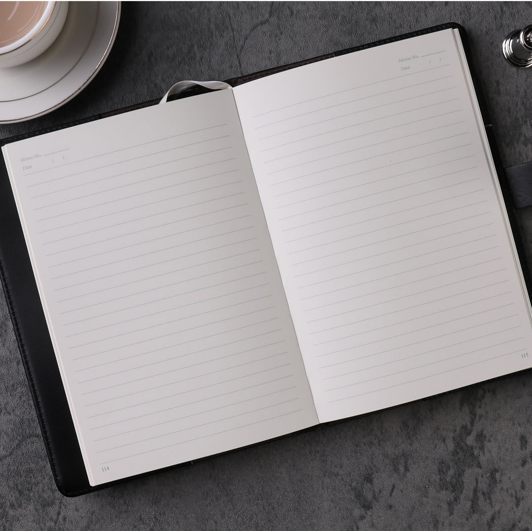 A5 Lined Sun Lock Journal - Black