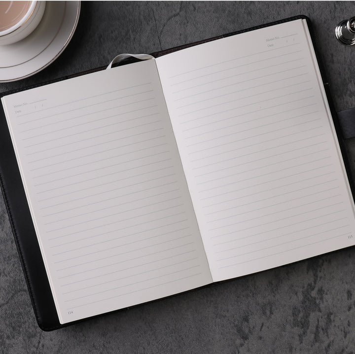 A5 Lined Sun Lock Journal - Black