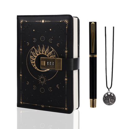 Sun Lock Journal - B6 - Ruled - Black