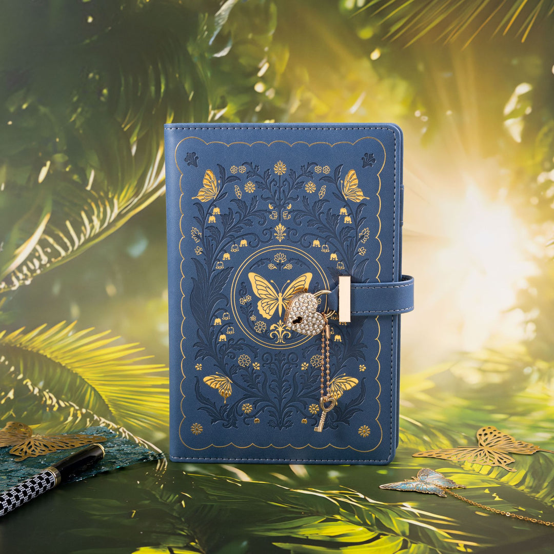 Butterfly Whisper Lock Journal