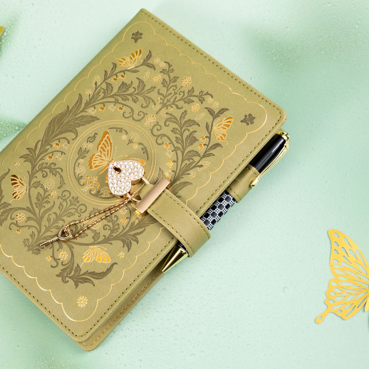 Butterfly Whisper Lock Journal