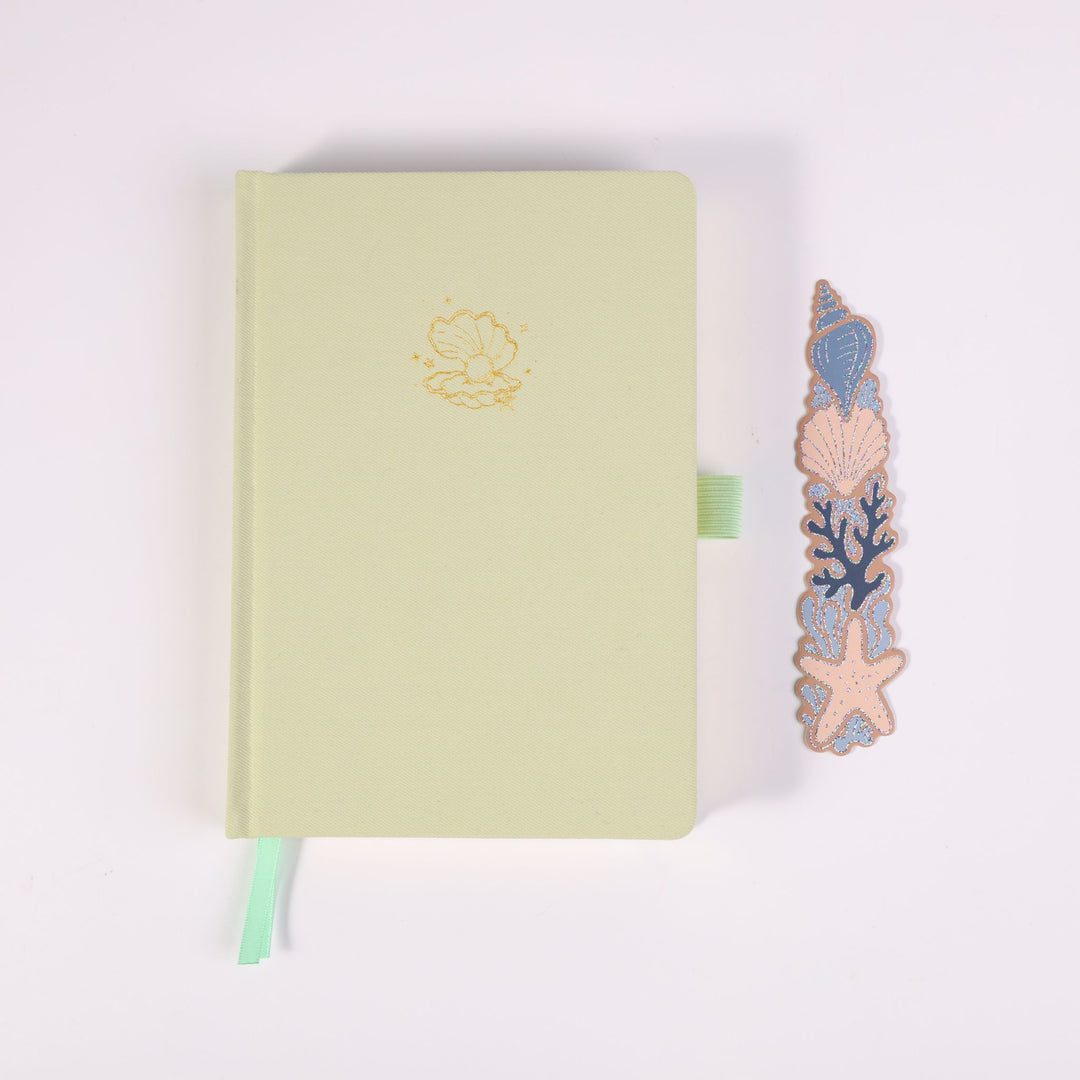 A5 Seashell Notebook - Light Green