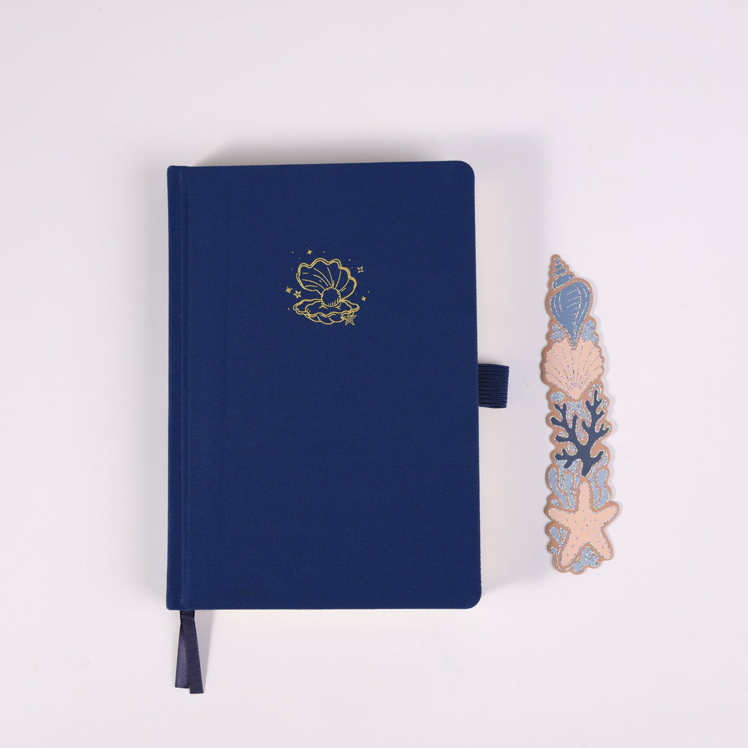 A5 Seashell Notebook - Blue