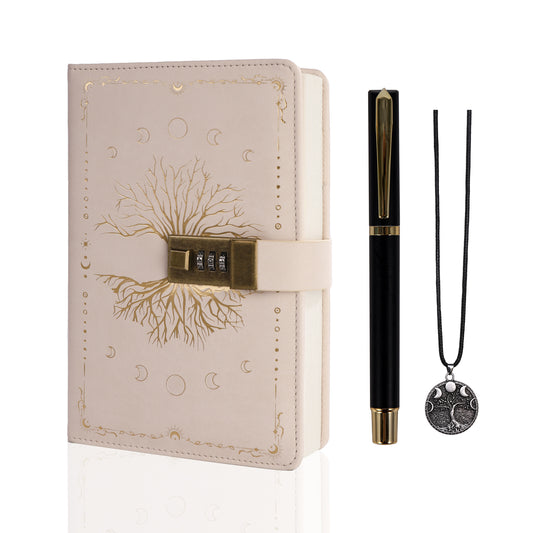 Tree Lock Journal - B6 - Ruled - Beige
